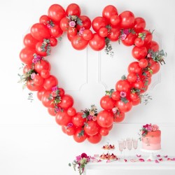 Arco de globos de coraz�n rojo - 160 cm. n�1