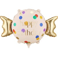 Globo de aluminio Candy Happy Birthday � 67 cm