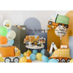 Globo gigante de aluminio con dise�o de cami�n de construcci�n - 87 cm. n�1