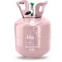 Botella de helio rosa claro � hasta 20 globos