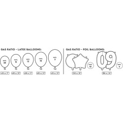 Botella de helio rosa claro � hasta 20 globos. n�2