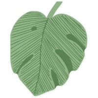 12 servilletas con estampado de monstera tropical