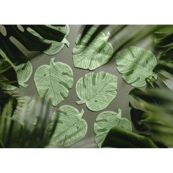 12 servilletas con estampado de monstera tropical. n�1