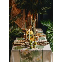 12 servilletas con estampado de monstera tropical. n�3