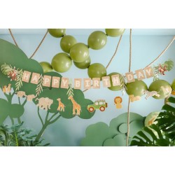 Guirnalda de letras Happy Birthday Baby Safari. n°1