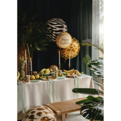 Globo de aluminio para helio con estampado de leopardo 