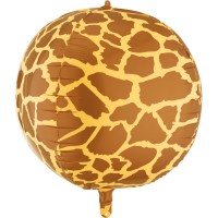 Globo redondo de helio con estampado de manchas de jirafa � � 75 cm