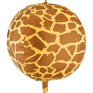 Globo redondo de helio con estampado de manchas de jirafa � � 75 cm