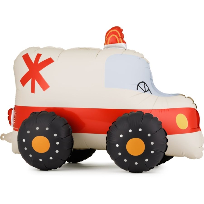 Globo gigante de ambulancia de aluminio inflado con helio � 68 cm 