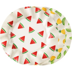 6 platos de fruta