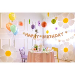 5 globos de margaritas en tonos pastel. n�1