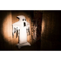Globo gigante de papel de aluminio con forma de fantasma sobre soporte � XXL � 165 cm. n�2