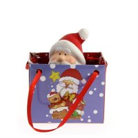 Mini bolsa de regalo de Pap Noel (7 cm) - Cermica