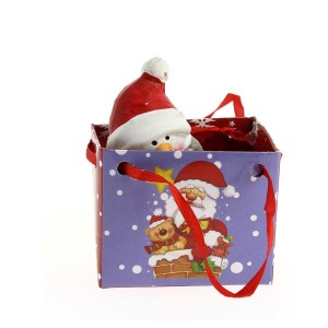 Bolsa de regalo mini mueco de nieve (7 cm) - Cermica