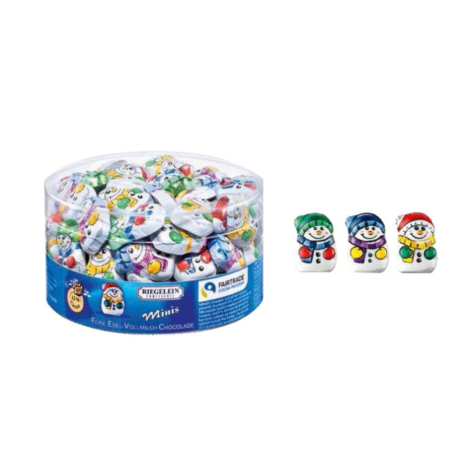 3 Mini Muñecos de Nieve (3 cm) - Chocolate 