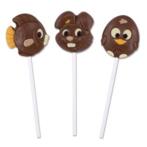 3 Piruletas de Pascua 18g - Chocolate con leche