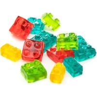 Bolsa de gomitas de frutas Amos Blocks 4D - 140 g