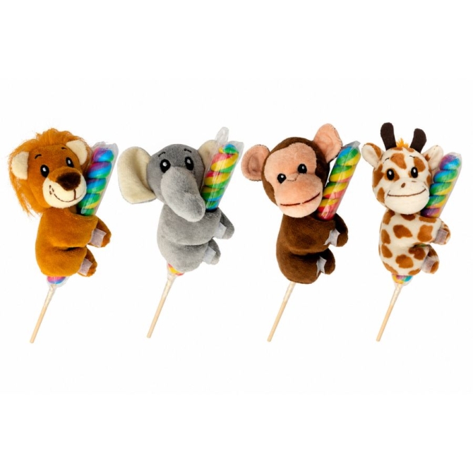 1 Peluche Hug & Pop Savannah con forma de piruleta retorcida 