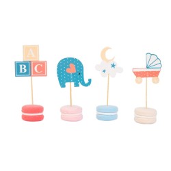 Kit de 24 moldes y decoraciones para cupcakes - Beb. n2