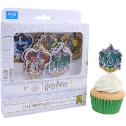 15 adornos para tartas de Harry Potter - Escudo de Hogwarts. n2