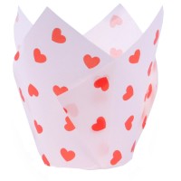 24 Cajas en forma de Tulipán - Corazones de Amor