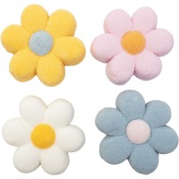 12 dulces de malvavisco - Flores en tonos pastel