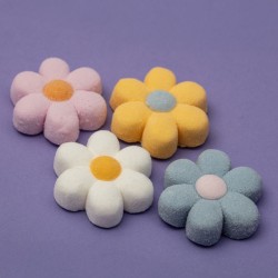 12 dulces de malvavisco - Flores en tonos pastel. n�2