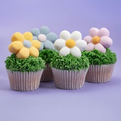 12 dulces de malvavisco - Flores en tonos pastel. n�3