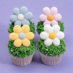 12 dulces de malvavisco - Flores en tonos pastel. n�4