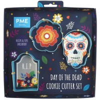 Juego de 3 cortadores de galletas - D�a de Muertos