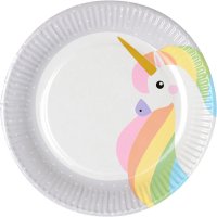 Contiene : 1 x 10 Platos Tiernos Unicornio - Eco