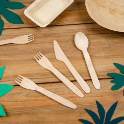 10 Cuchillos de Madera - Biodegradables. n°2