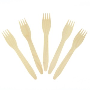10 Tenedores de Madera - Biodegradables
