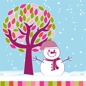 20 Servilletas - Muñeco de nieve