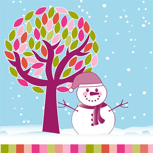 20 Servilletas - Muñeco de nieve