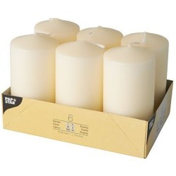 6 Velas Cilndricas - Crema. n1