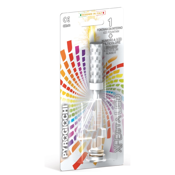 Vela Fuente luminosa - LED Número 4 