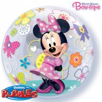 Globo plano burbuja Minnie Flowers