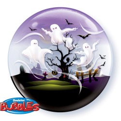Burbuja globo plano fantasma de Halloween. n1