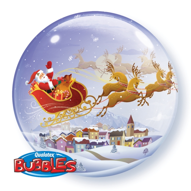 Burbuja Globo Plano Papa Noel 