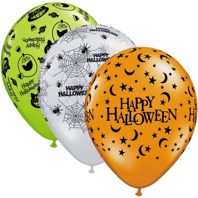 25 tríos de globos de Halloween 