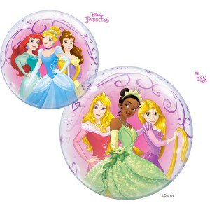 Globo Plano Burbuja Princesas Disney
