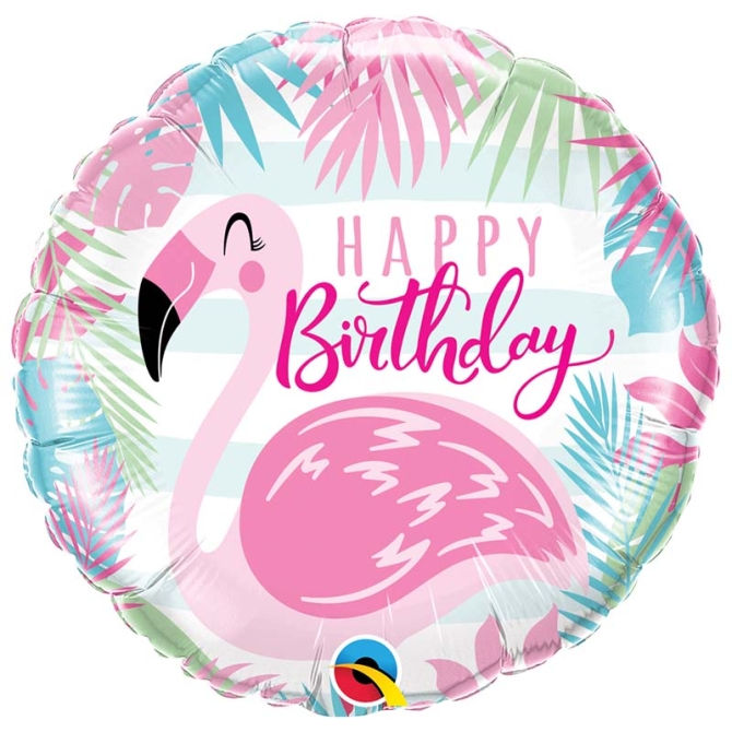 Globo Plano Flamenco Feliz Cumpleaos 