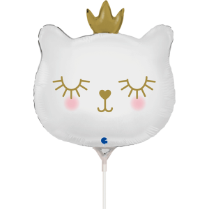 Globo en Varilla Gato Princesa ( 35 cm)