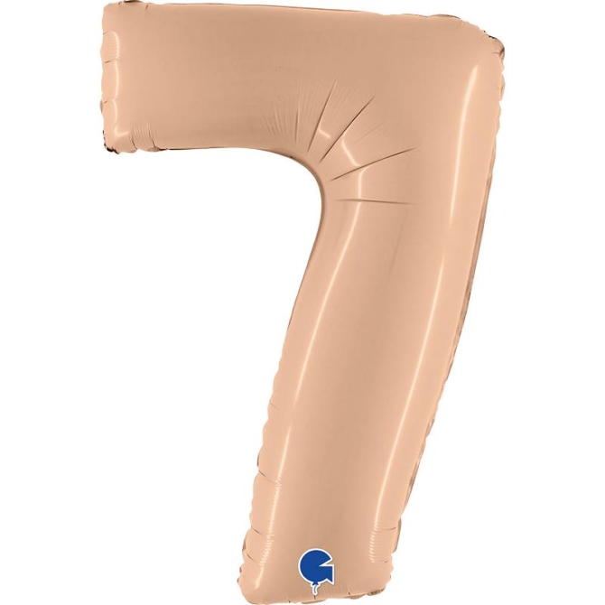 Globo Gigante Nmero 7 Satinado Nude(102 cm) 