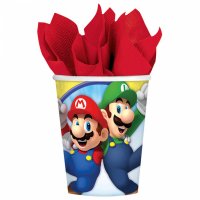 Contiene : 1 x 8 vasos de fiesta de Mario