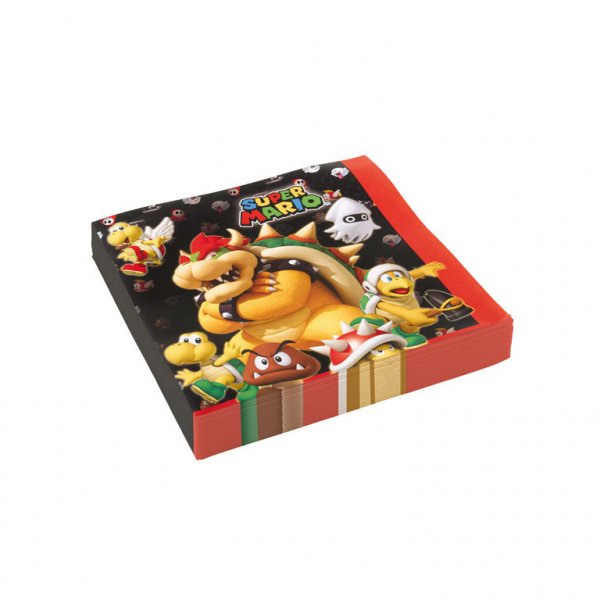 20 servilletas de fiesta de Mario 