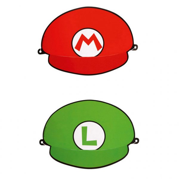 8 Sombreros falsos de Mario y Luigi 