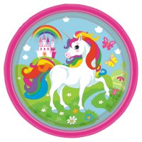 8 platos de unicornio arcoíris