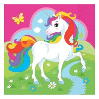 20 servilletas de unicornio arcoíris